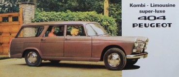 Peugeot 404 L Familiale Grand Luxe Modelprogram 1965 Carbrochure (2438)